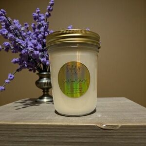 16oz Sandalwood Serenity Candle | Lavender Sandalwood Soy Mason Jar Candle